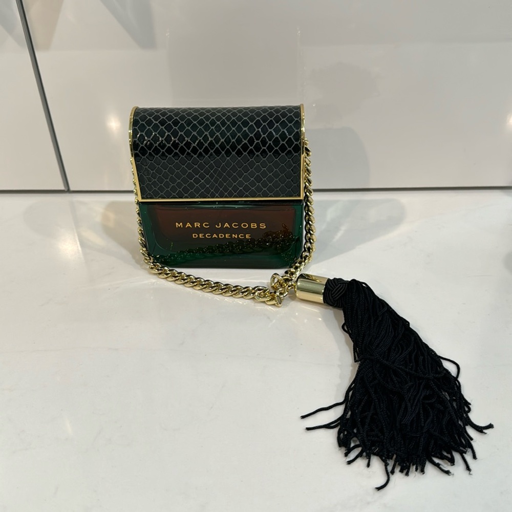 Marc Jacobs Green and Gold Handbag with Tassel
